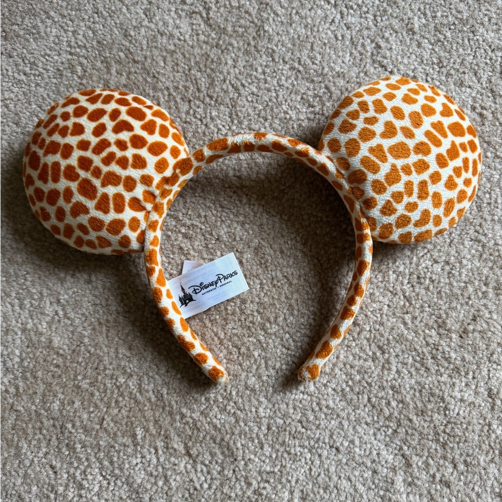 Disney Parks Giraffe Print Mickey Ears Headband